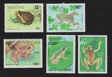 Frog Toad Bullfrog Amphibians 5v Laos 1993 MNH SG#1334-1338