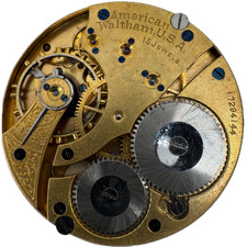 Antique 16s 1908 Waltham 15 Jewel Mechanical Pocket Watch Movement 613 USA