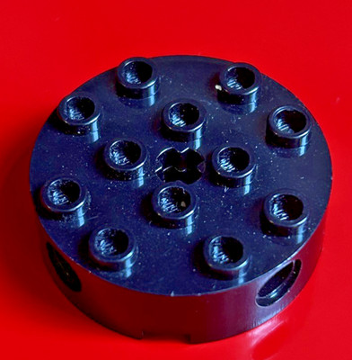 Lego Technik 4x4 rund Brick Stein Pin Holes Center Axle schwarz 6222