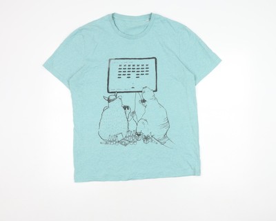 Stanley/Stella Herren T-Shirt blau Grafik, L