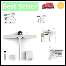 11-Inch Silicone Window Squeegee with Strong Suction Hook - Bathroom Must-Have