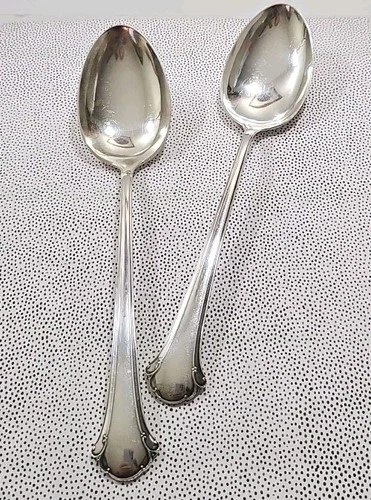 Two Towle Sterling SIlver Serving Spoons Chippendale 8 1/2"   139 Grams.  Great