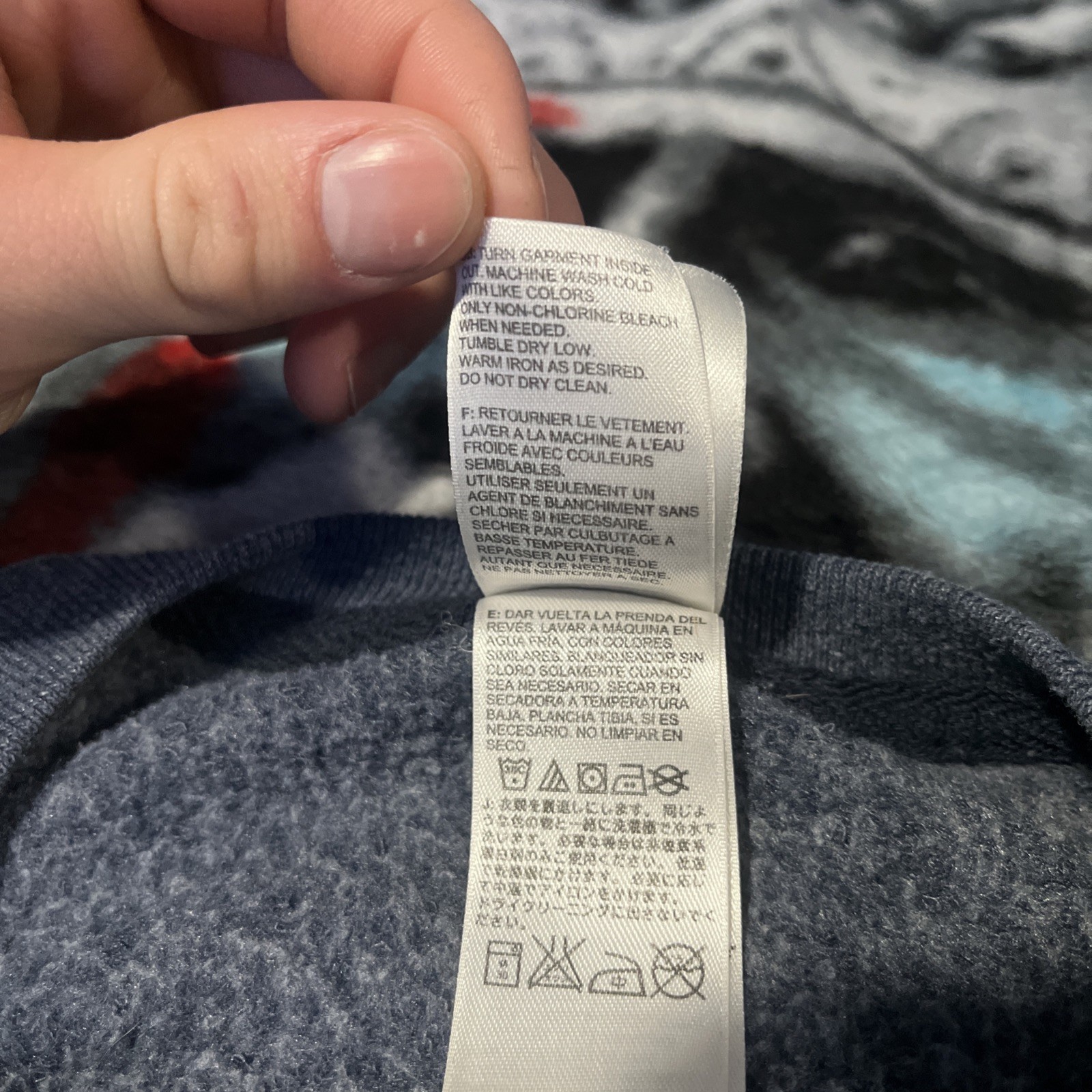 The North Face Pullover Sweater Mens Medium Blue Orange Crew Neck Sweatshirt thumbnail 6