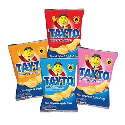 18 Tayto Variety bags Cheese & Onion Salt&Vinegar Smokey Bacon Prawn Cocktail
