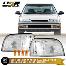 All Clear Corner Lights Lr Pair For 1990-1991 Honda Accord All Models