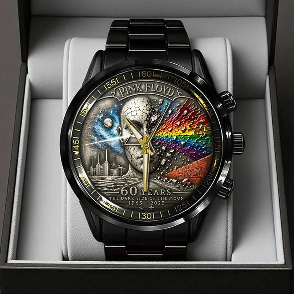 Pink Floyd 60th Anniversary Black Stainless Steel Watch