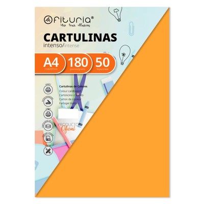 Pack 100 Cartulinas Color Verde Fluor Tamaño A4 180g