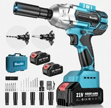 Cordless Impact Wrench 1/2 Brushless Impact Wrench 650-880Nm 3300RPM