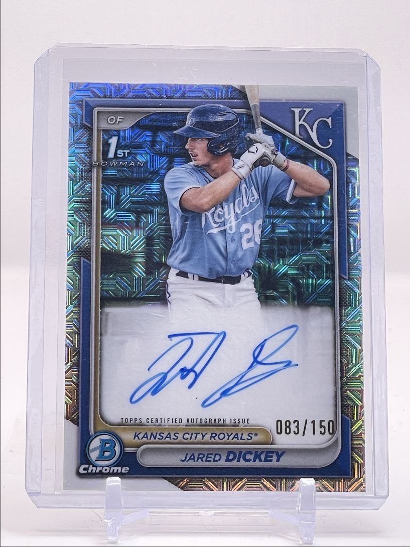 JARED DICKEY 2024 BOWMAN CHROME 1ST HTA CHOICE AUTOGRAPH B AUTO /150 Q5579