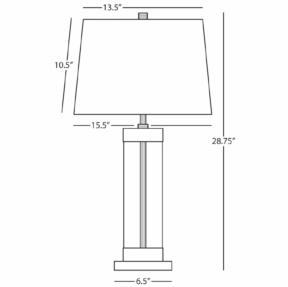 Lámpara de mesa columna Robert Abbey Andre TL Andre 29" - bronce Foto 2 de 2