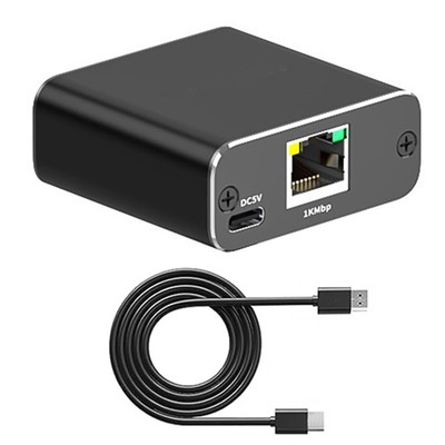 New 1000Mbps RJ45 1 to 2 Out Ethernet Network Splitter Accessory With USB Cable