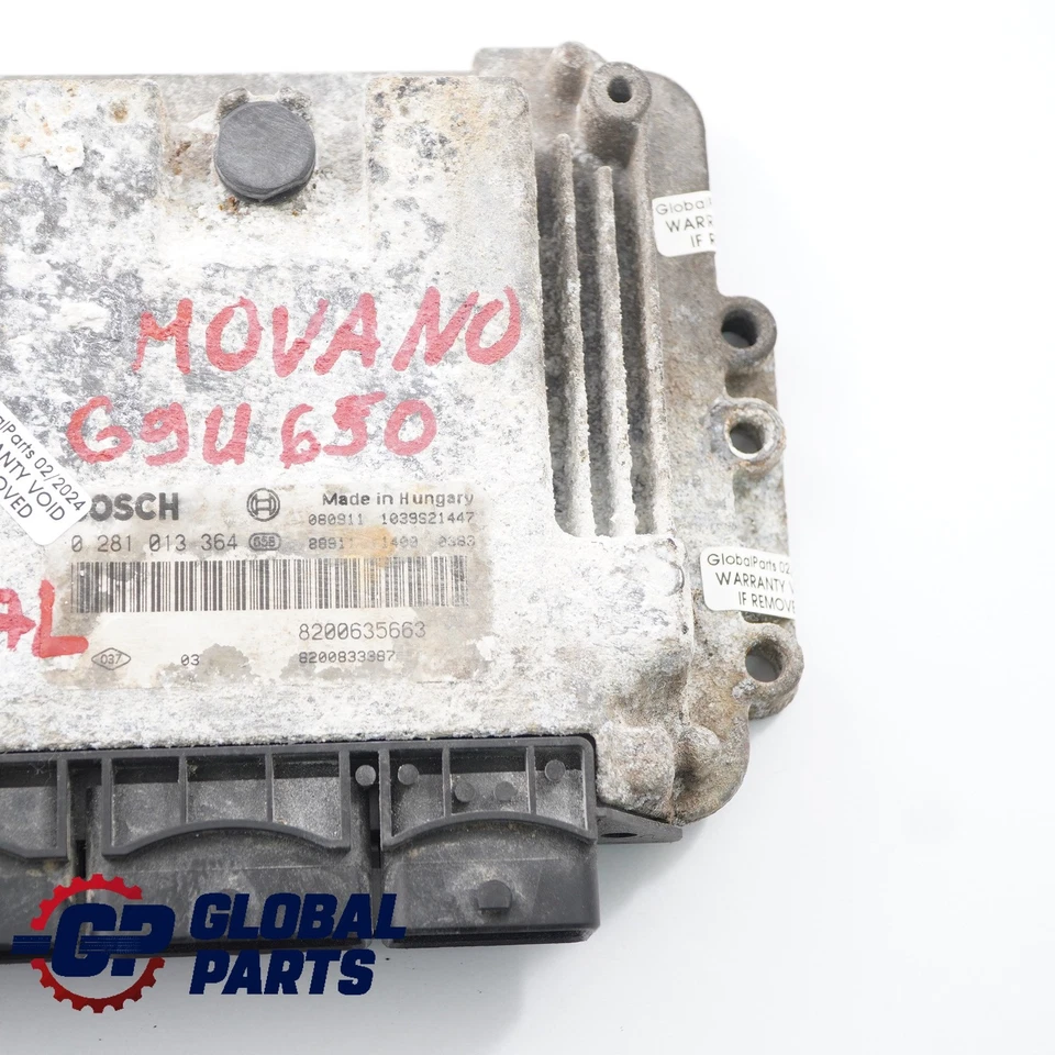 Vauxhall Movano A 2.5 CDTI G9U 650 Engine Module Unit ECU 8200635663 Manual - Image 2 of 4