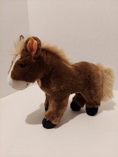 Steiff Fenny Horse Plush Very Soft Poseable Legs Brown Cream Stuffed Animal NWT