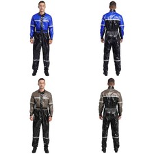 Mens Jumpsuit Oil Overalls Zipper One-Piece Adult Coveralls Romper Dustproof