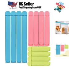 12 Pack Colored Bag Clips, Bag Closures, Chip Clips, Piping Bag Clips for Kit...