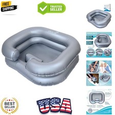 Inflatable Hair Washing Basin For Bedridden - Wash Hair In Bed With Shampoo B...