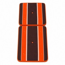 Coussin de chaise / transat vintage orange et marron rayé 115 cm