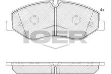 Bremsbelagsatz Vorne Brembo-System für Mercedes EQV W447 Marco Polo ab 14->