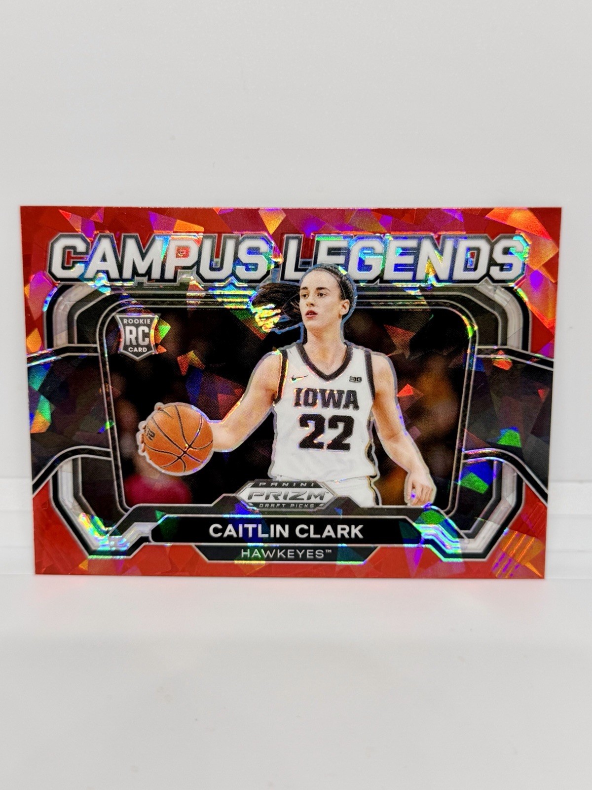 2024 Prizm Draft Picks CAITLIN CLARK Rookie Campus Legends Red Ice Iowa RC #5