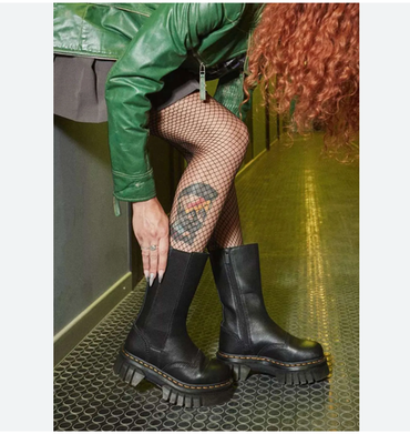 DR MARTENS Audrick Tall Nappa Leather Platform Chelsea MSRP$280