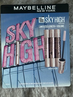 Maybelline Sky High Mascara Blackest Black Lash Sensational Limitless Length NEW