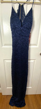 Navy Blue Prom Dress Gown Size Small NEW