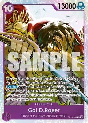 One Piece Carrying on His Will Gol.D.Roger Super Rare OP13-064 NM english