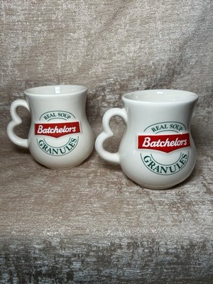 Vintage Batchelors Suppentasse x 2 Tassen eine Suppe echtes Suppengranulat #343
