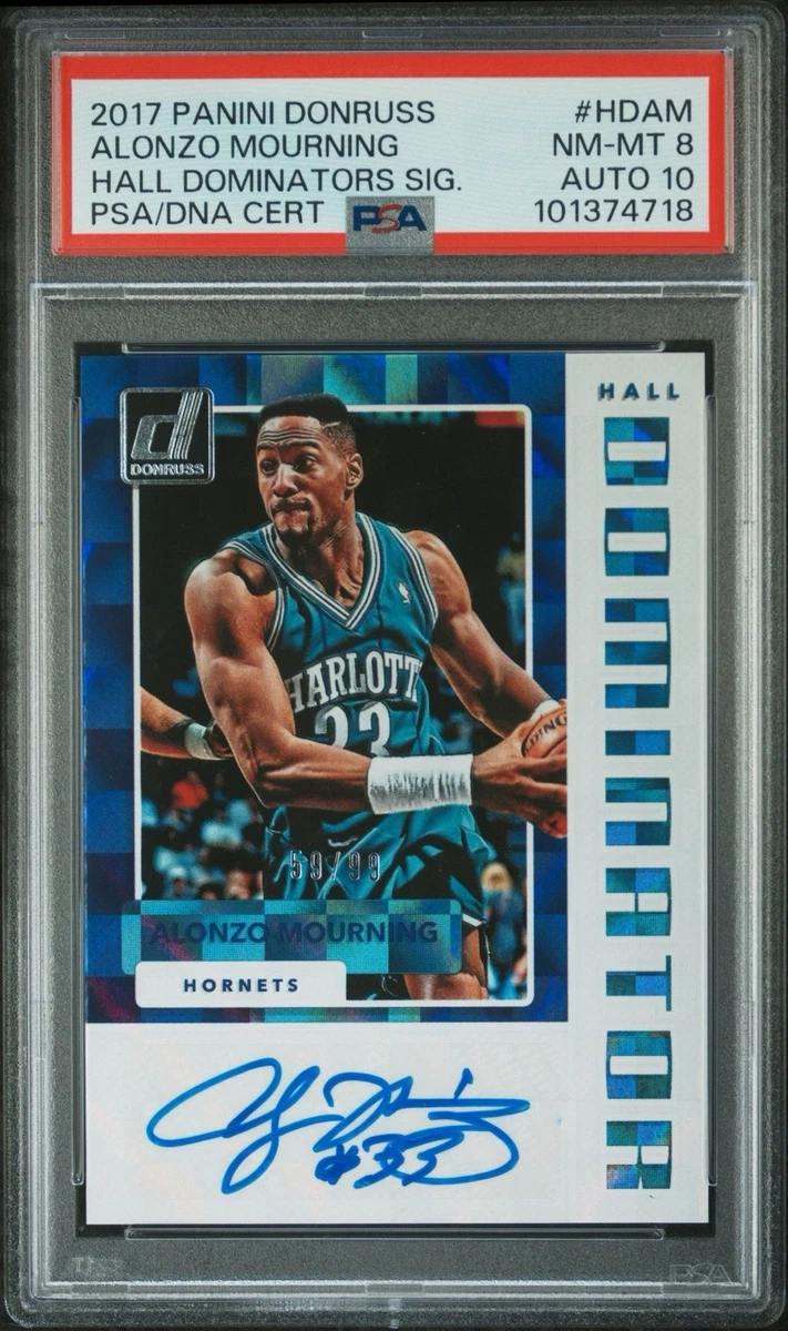 Panini Alonzo Mourning Basketball Autographed Sports Trading Cards