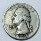 1945 Washington Quarter 90% Silver Very Good Details #4528