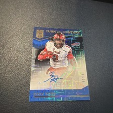 2020 Donruss Elite - Turn of the Century Autographs Zack Moss #TC-ZM Blue /10