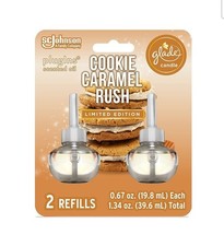 Glade Air Freshener Cookie Caramel Rush Plugins Refills Pack of 2 Scented Oil