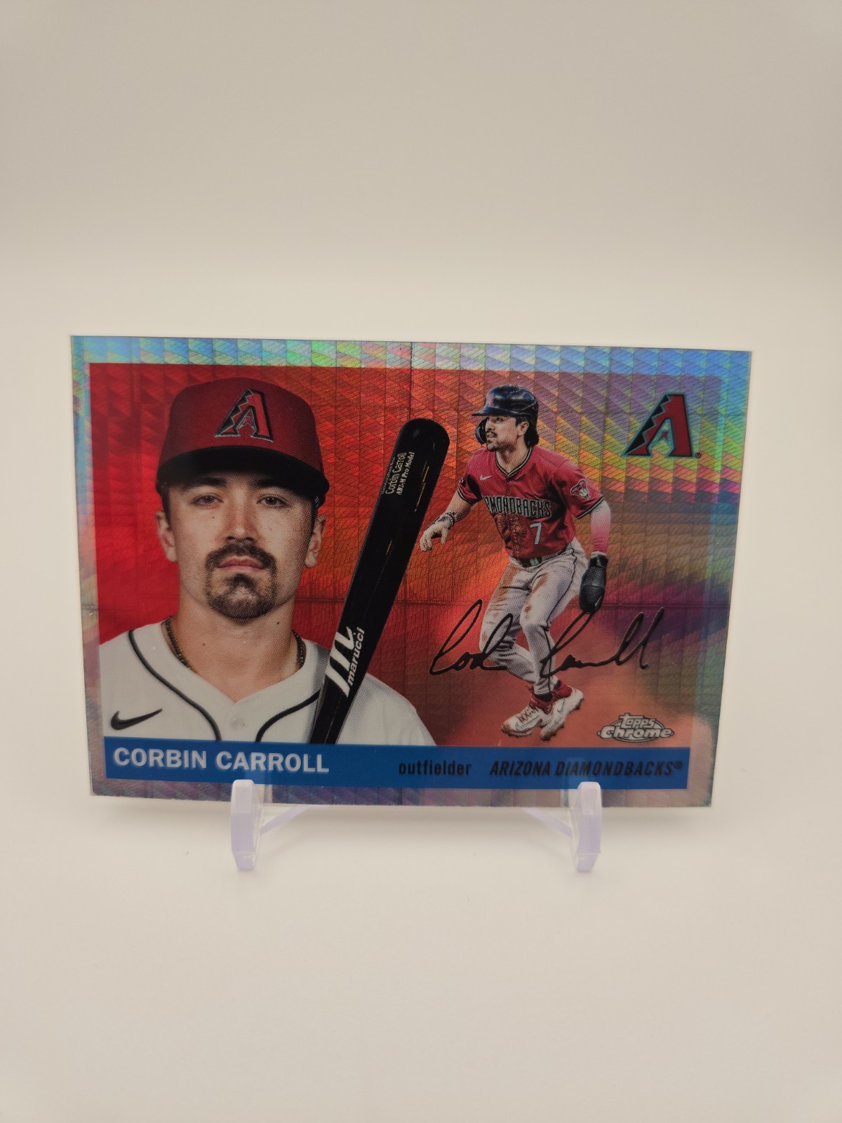 Corbin Carroll 2025 Topps Chrome Platinum #70 Prism Refractor Diamondbacks