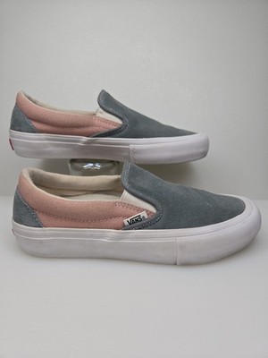 VANS Off The Wall Slip-On Pro Suede Pink Gray Men's Shoes Size 5 Duracap Skate