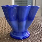 Vintage Fenton Periwinkle Blue 5 Inch Vase. Unmarked. Great Color