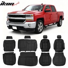 Fits 14-18 Chevy Silverado Gmc Sierra 1500 Seat Covers Protector Full Set Black Fits 14-18 Chevy Silverado Gmc Sierra 1500 Seat Covers Protector Full Set Black