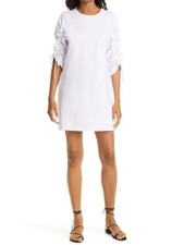 KOBI HALPERIN Womens Pullover And Tie Sleeve 3/4 Sleeve Mini Shift Dress