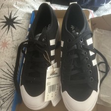 NEW Adidas Nizza black white platform trainers 7.5 uk women’s