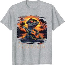 Florida Vacation Cute Alligator Design Florida Unisex T-Shirt