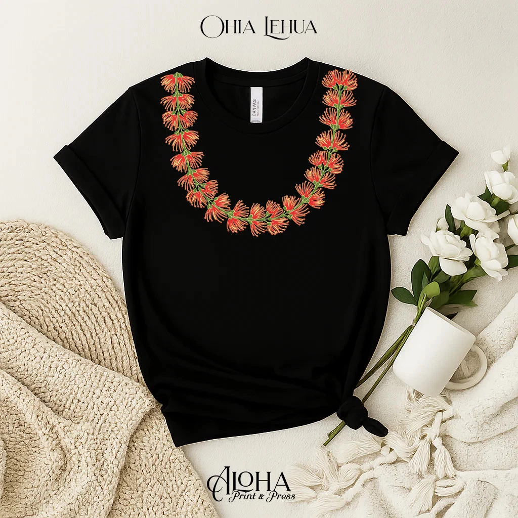 ʻŌhiʻa Lehua Lei Shirt | Hawaiian Floral Statement Tee
Opens in a new window or tab