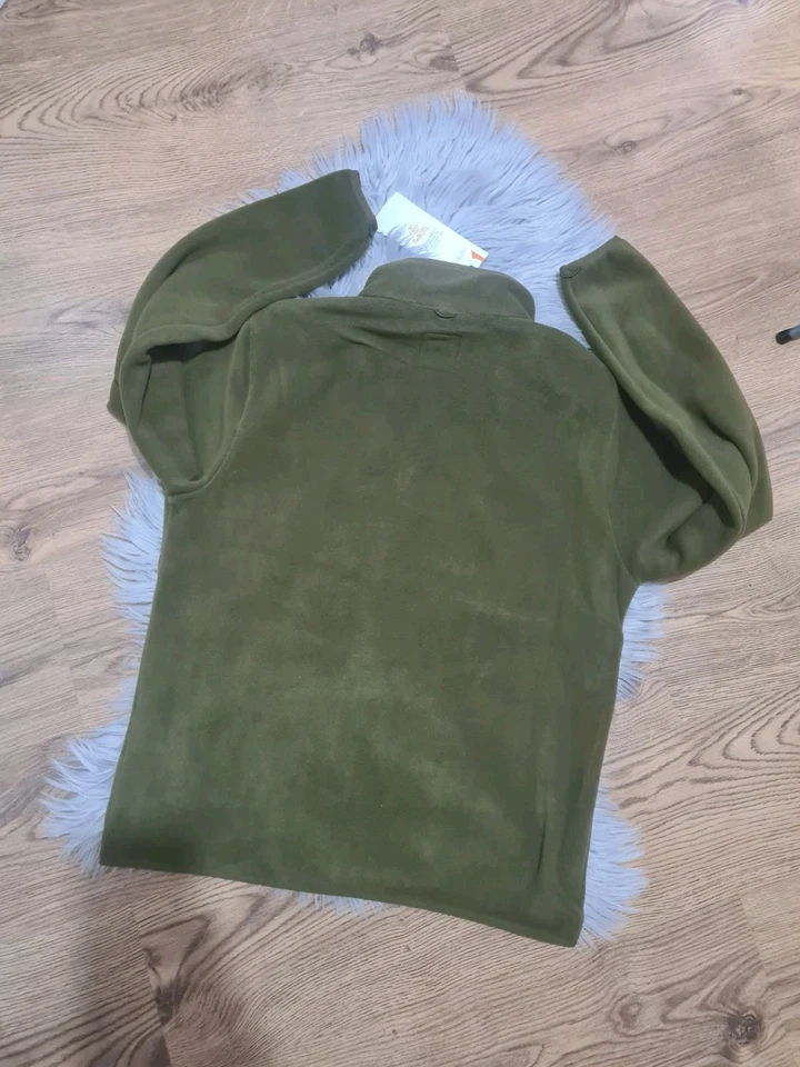 Timberland Mens Khaki Green Fleece Jacket Size M Brand New - Image 4 of 4