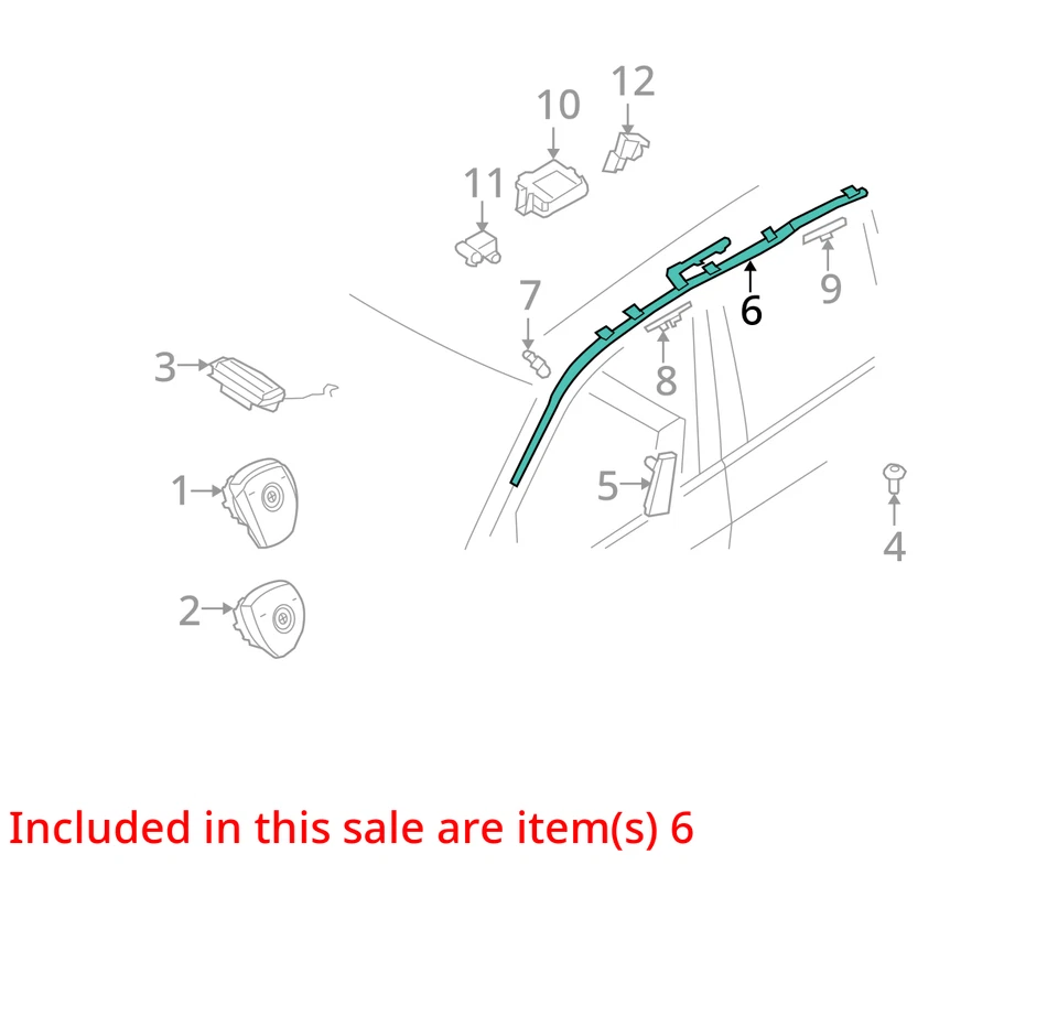 BMW X5 2007-2013 airbag cortina techo pasajero OEM Foto 4 de 4