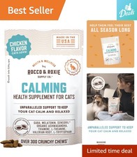 Multi-Textured Cat Chews for Calming - Melatonin, Ashwagandha  Chicken Flavor