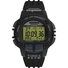 VINTAGE TIMEX IRONMAN C100 TW5M63000 Silicone Black Chrono Timer Alarm Watch