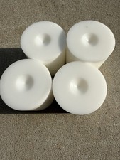 4 pc LOT WHITE DELRIN ROD plastic round bushing bar stock 2-3/4" OD x 3&rdquo;+ long