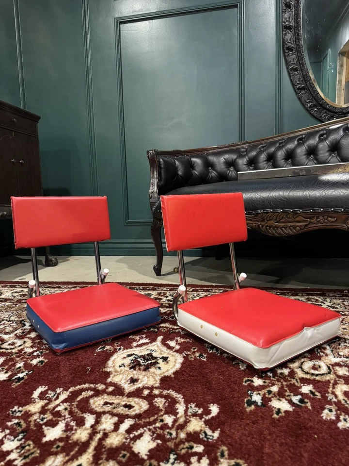 Asiento de estadio plegable acolchado de fútbol americano vintage de los Denver Broncos logotipo antiguo - par Foto 2 de 4