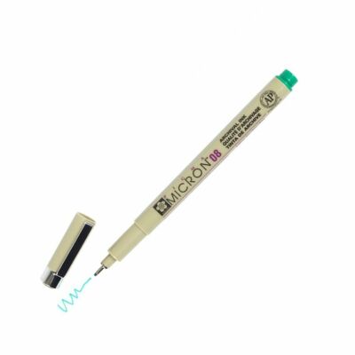 XSDK08-29 Sakura Pigma Micron 08 Marker Pen, 0.5mm Tip, Green, Pack of 1