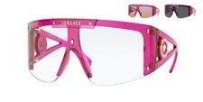 RARE New VERSACE Runway Medusa Icon Shield 3 Lens Sunglasses VE 4393 53341W