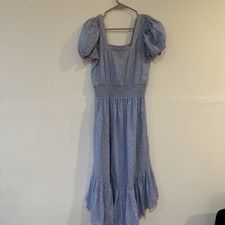 LoveShackFancy Women Begonia Smocked Pomme Floral Printed Midi Gown Dress XS