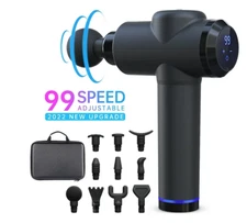 99 Speed Massage Gun Deep Percussion Tissue Muscle Relax 9 Heads Travel Case LCD